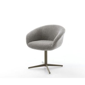 Jedálenská stolička Vinka-Flex s podrúčkami bouclé striebornošedá vyobraziť