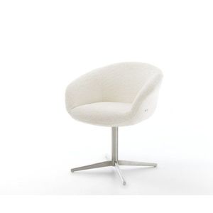 Jedálenská stolička Vinka-Flex s podrúčkami bouclé biela podnož vyobraziť