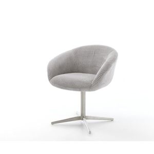 Jedálenská stolička Vinka-Flex s podrúčkami manšestrová striebornošedá vyobraziť