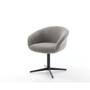 Jedálenská stolička Vinka-Flex s podrúčkami bouclé strieborná sivá vyobraziť