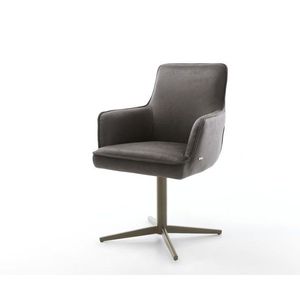 Jedálenská stolička Heira-Flex s podrúčkami z mikrovlákna antracitová vyobraziť