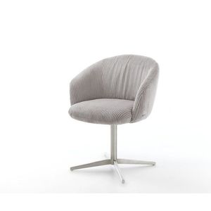 Jedálenská stolička Caja-Flex s podrúčkami manšestrová striebornošedá vyobraziť