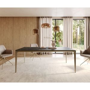 Jedálenský stôl Escina 200x100 cm keramický podstavec Laminam®Noir vyobraziť