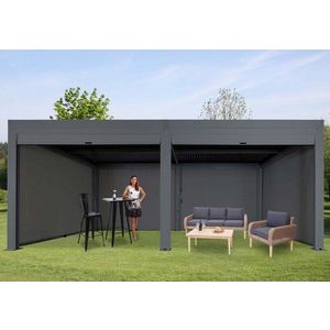 Bioklimatická pergola HWC-L46 3x6 so 6 bočnými stenami vyobraziť