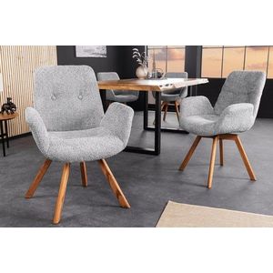 Otočné jedálenské kreslo 2 ks SUTO bouclé Dekorhome vyobraziť