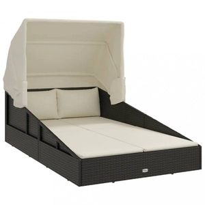 Dvojité záhradné lehátko so strieškou Dekorhome vyobraziť