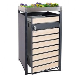 Prístrešok na smetiaku J81 so záhonom vyobraziť