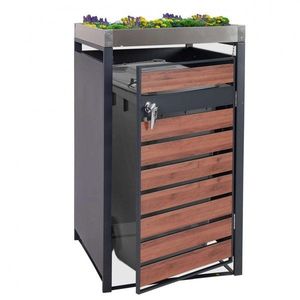 Prístrešok na smetiaku J81 so záhonom vyobraziť