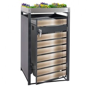 Prístrešok na smetiaku J81 so záhonom vyobraziť