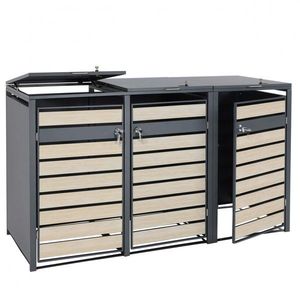 Trojitý prístrešok na smetiaku J81 vyobraziť