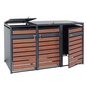 Trojitý prístrešok na smetiaku J81 vyobraziť