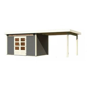 Drevený záhradný domček KANDERN 7 s prístavkom 320 Lanitplast vyobraziť