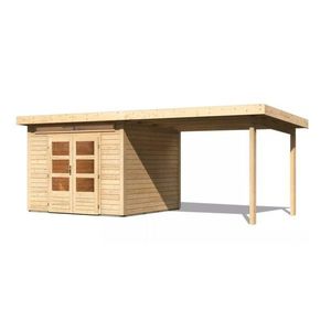 Drevený záhradný domček KANDERN 6 s prístavkom 320 Lanitplast vyobraziť