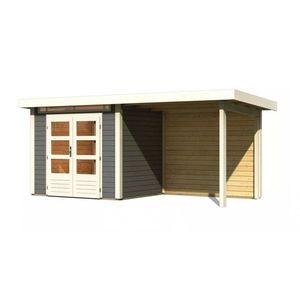 Drevený záhradný domček KANDERN 2 s prístavkom 235 Lanitplast vyobraziť
