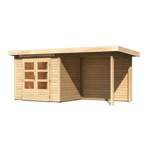 Drevený záhradný domček KANDERN 2 s prístavkom 235 Lanitplast vyobraziť