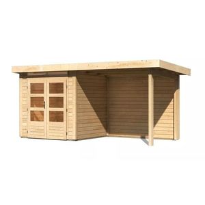 Drevený záhradný domček KANDERN 1 s prístavkom 235 Lanitplast vyobraziť