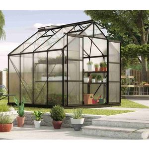 Skleník URANUS 6700 polykarbonát čierny Dekorhome vyobraziť