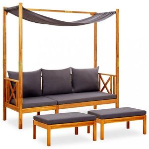 Záhradná pohovka so strieškou HELENA Dekorhome vyobraziť