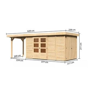 Drevený záhradný domček RETOLA 5 Lanitplast vyobraziť