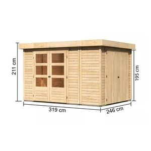 Drevený záhradný domček RETOLA 4 Lanitplast vyobraziť