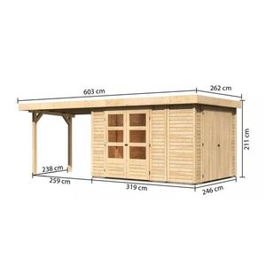Drevený záhradný domček RETOLA 4 Lanitplast vyobraziť