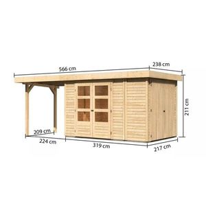 Drevený záhradný domček RETOLA 3 Lanitplast vyobraziť