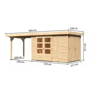 Drevený záhradný domček RETOLA 3 Lanitplast vyobraziť