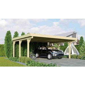 Drevený prístrešok / carport CLASSIC 1A s plechmi Lanitplast vyobraziť