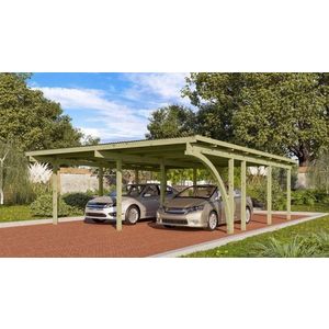 Drevený dvojitý prístrešok / carport ECO 2B Lanitplast vyobraziť