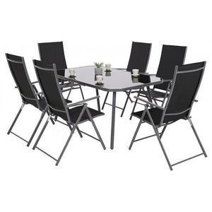 Záhradný jedálenský set 6+1 texilen vyobraziť