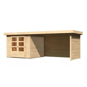 Drevený záhradný domček ASKOLA 3, 5 s prístavkom 280 Lanitplast vyobraziť
