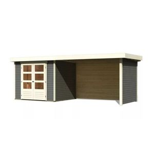 Drevený záhradný domček ASKOLA 3 s prístavkom 280 Lanitplast vyobraziť