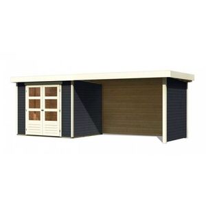 Drevený záhradný domček ASKOLA 3 s prístavkom 280 Lanitplast vyobraziť