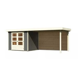 Drevený záhradný domček ASKOLA 3 s prístavkom 280 Lanitplast vyobraziť