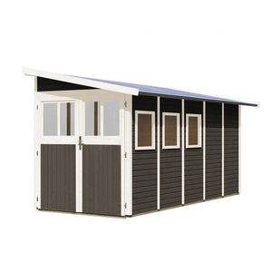 Drevený záhradný domček WANDLITZ 181x442 cm Lanitplast vyobraziť