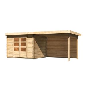 Drevený záhradný domček BASTRUP 3 s prístavkom Lanitplast vyobraziť