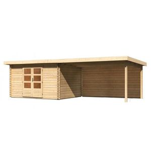 Drevený záhradný domček BASTRUP 7 s prístavkom Lanitplast vyobraziť