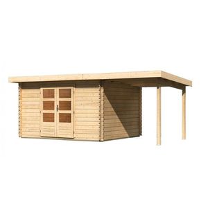 Drevený záhradný domček BASTRUP 7 s prístavkom Lanitplast vyobraziť