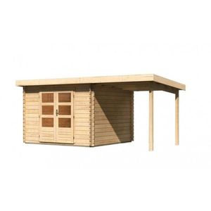 Drevený záhradný domček BASTRUP 5 s prístavkom Lanitplast vyobraziť