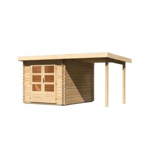 Drevený záhradný domček BASTRUP 4 s prístavkom Lanitplast vyobraziť