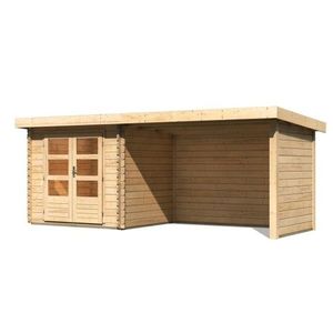 Drevený záhradný domček BASTRUP 2 s prístavkom Lanitplast vyobraziť
