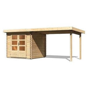 Drevený záhradný domček BASTRUP 2 s prístavkom Lanitplast vyobraziť