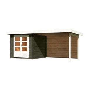 Drevený záhradný domček BASTRUP 2 s prístavkom Lanitplast vyobraziť