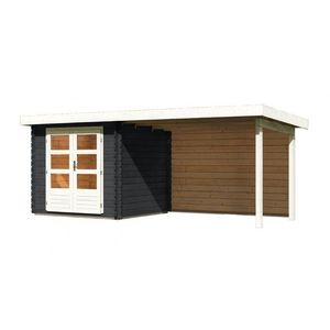 Drevený záhradný domček BASTRUP 2 s prístavkom Lanitplast vyobraziť