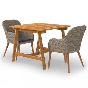 Záhradný jedálenský set 3 ks Dekorhome vyobraziť