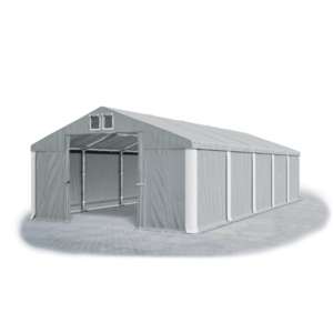 Skladový stan 5x10x2, 5m strecha PVC 560g/m2 boky PVC 500g/m2 konštrukcie ZIMA PLUS Šedá Šedá Bílá vyobraziť