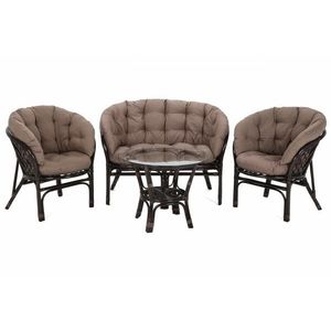 Záhradná sedacia súprava 4 ks prírodný ratan vyobraziť