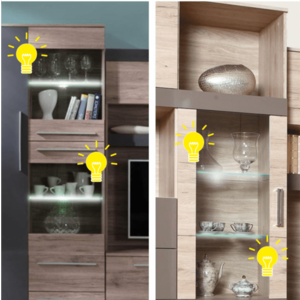 LED osvetlenie do obývacích stien ASSOR, KORINA, MELEK Tempo Kondela vyobraziť