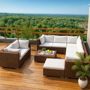 Záhradná sedacia súprava 10 ks LUCIE Dekorhome vyobraziť