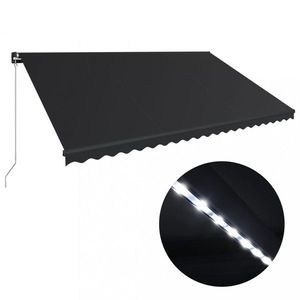 Ručne zaťahovacia markíza s LED svetlom 450x300 cm Dekorhome vyobraziť